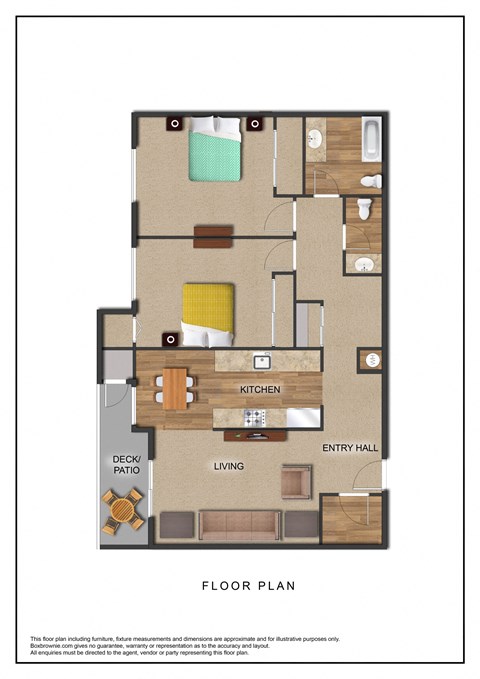 The Galleria Apartments 2 Bedroom Floor Plan